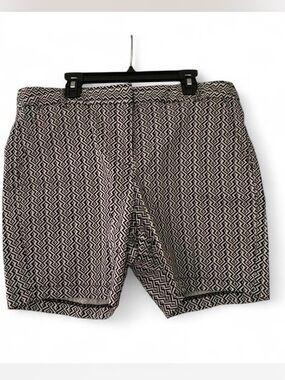Preppy Cottage new directions Black & White houndstooth  Athletic Shorts size 12